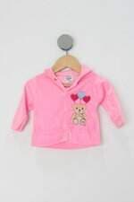 Casaco Infantil rosa com Bordado