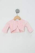 Casaco Infantil rosa com Laço