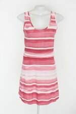 Vestido hering feminino rosa listrado com Nervura