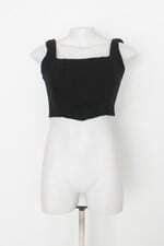 Blusa cropped feminina preta