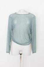 Blusa c&a feminina xadrez com Transparência e Franzido