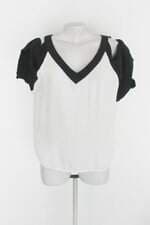 Blusa shoulder feminina bicolor
