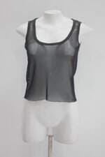 Blusa operarock feminina preta com Transparência