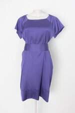 Vestido fillity feminino roxo com Faixa na Cintura