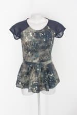 Blusa feminina estampada com Peplum