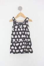 Vestido Infantil preto estampada 