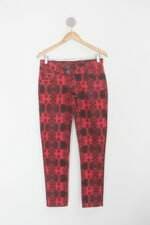 Calça de sarja feminina estampada