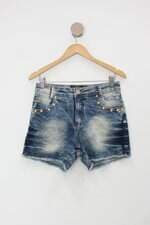 Shorts luka viny feminino azul com Aplique