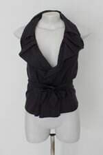 Blusa envelope feminina estampada com Faixa na Cintura
