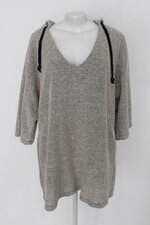 Blusa  tricot august swim feminina branco com preto 