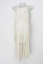 Vestido nv feminino bege com poás e Meio forro