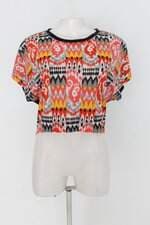 Blusa feminina estampada com Barra Mullet