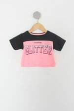 Blusa Infantil palomino rosa com preto e silk 