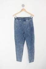 Calça de tecido renner feminina azul com Cós com elástico