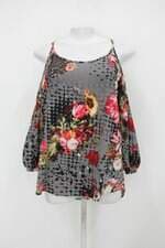 Blusa elaé feminina estampada com Barra Mullet