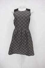 Vestido monoprix feminino bicolor com Pregas