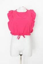 Blusa feminina rosa com Babado
