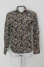 Camisa feminina marinho estampada