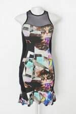 Vestido groovy feminino estampado