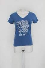 Blusa feminina azul com Silk