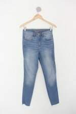 Calça Jeans flor de lis feminina azul
