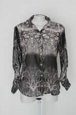 Camisa feminina estampada manga longa 
