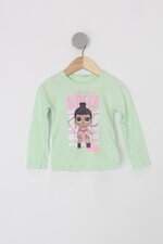 Blusa Infantil verde com silk 
