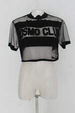 T-shirt john john feminina preto com Transparência e Hotfix