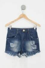 Shorts jeans feminino azul