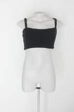 Regata cropped tricot feminina preta