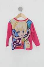 Blusa Infantil rosa  estampada com recortes