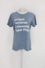 Blusa feminina azul com Silk