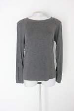 Blusa manga longa feminina cinza