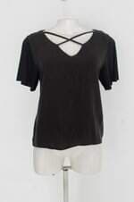 Blusa dzarm feminina cinza com Recortes