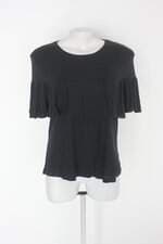 Blusa feminina preta com Sobreposição
