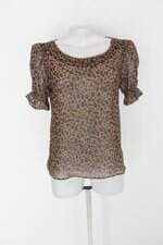 Blusa feminina estampada com Transparência