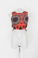 Blusa cropped de missy feminina estampada