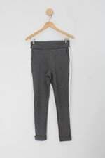 Calça de tecido feminina cinza mesclado