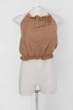 Blusa Cropped renner feminina marrom
