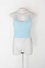 Regata cropped urbanic feminina azul com Bojo