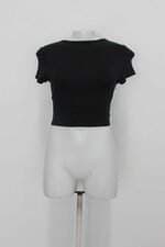 Blusa Cropped feminina preta