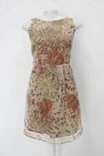 Vestido le papillon feminino estampado com Forro
