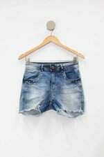 Shorts zune feminino azul com Aplique e Aplique