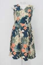 Vestido feminino estampado com Forro