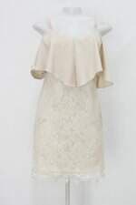 Vestido doce doce feminino bege com Sobreposição