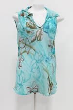 Regata cotton colors feminina azul estampada