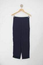 Calça de tecido amaro feminina azul