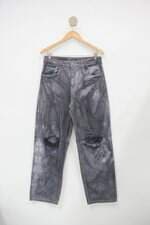 Calça de sarja mélange feminina cinza