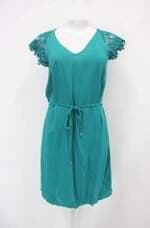Vestido hering feminino verde com Renda