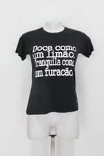 Blusa feminina preta com Silk